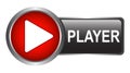 Video Player Button - vector Royalty Free Stock Photo